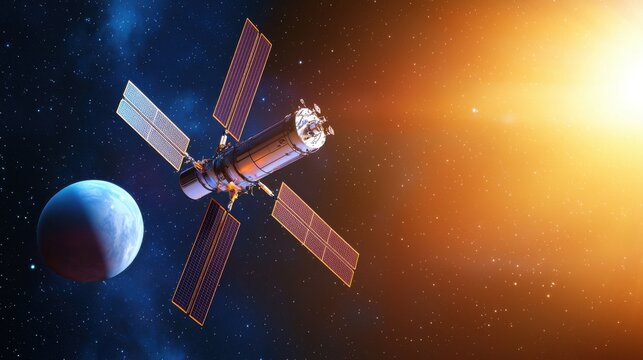 A deep space satellite scanning exoplanets for signs of extraterrestrial AI intelligence