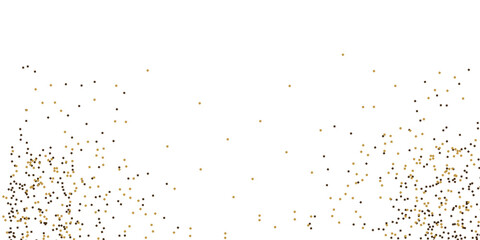 Luxurious Gold and black Glitter Particles and Shimmering Dots Cascading Over a Clean Transparent White Background, Creating a Stunning and Festive Glow for Every Celebration