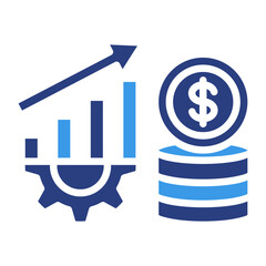 Revenue Growth  Icon Element For Design