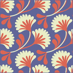 Pattern of seamless wildFlowers. Fashionable print for textiles, fabric,fashion print,wallpaper and packaging.