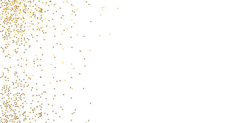 Radiant Golden and black Glitter Particles and Shimmering Confetti Falling Gracefully on a Clean White Transparent Background for a Dazzling, Festive Atmosphere