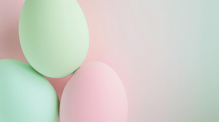A minimalist Easter background with a smooth pastel gradient transitioning from soft pink to mint green. 2