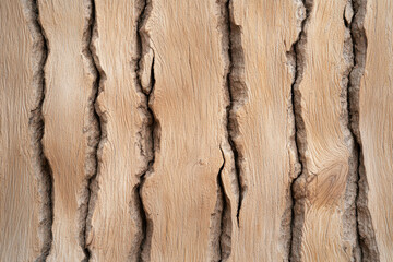 close up of textured tree trunk showcasing natural patterns and colors. warm brown tones and unique lines create organic feel