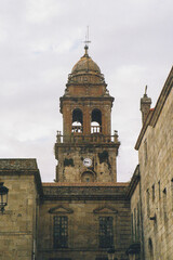 Analog Photo of a Romanesque Monastery with Bell Tower