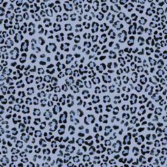 Leopard print design on a light blue background showcasing intricate patterns for fashion or home decor