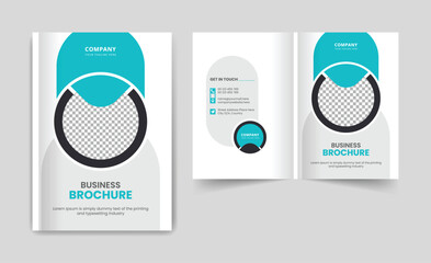 Company business brochure cover or colorful book cover design template