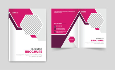Company business brochure cover or colorful book cover design template