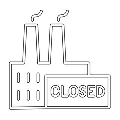 Bankruptcy icon in line style