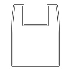 plastic bag icon in line style