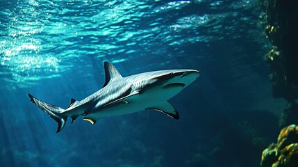 Fototapeta premium Silent Shark Swim 