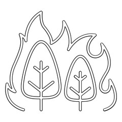 Wildfire icon in line style