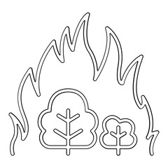 Wildfire icon in line style