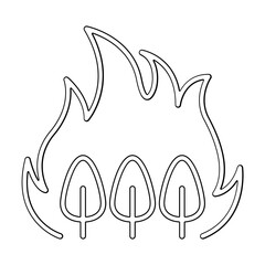 Wildfire icon in line style