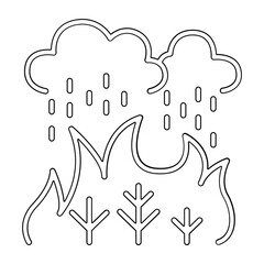 Wildfire icon in line style