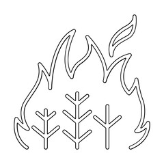 Wildfire icon in line style