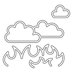 wildfire icon in line style