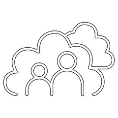 Air pollution icon in line style