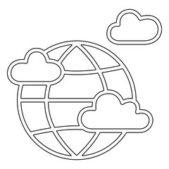 Air pollution icon in line style