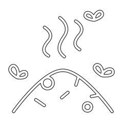 Air pollution icon in line style