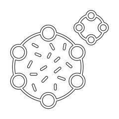 Virus icon in line style