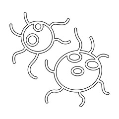 Bacteria icon in line style