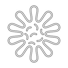 Virus icon in line style