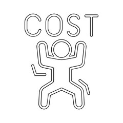 Cost icon in line style