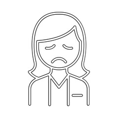 Unemployed icon in line style