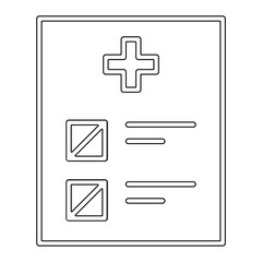 Medical record icon in line style