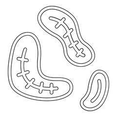 Virus, bacteria icon in line style