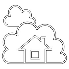 Air pollution icon in line style