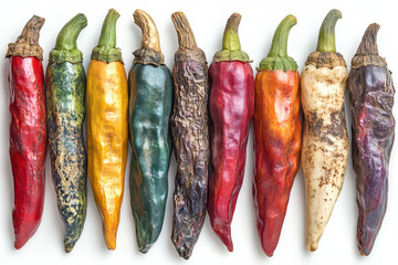 Vibrant Fresh Red, Green, and Yellow Peppers