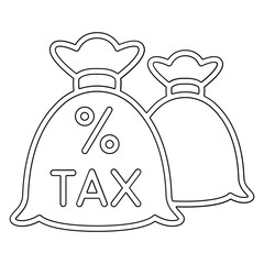 Tax refund icon in line style