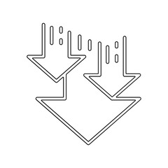 Downloading icon in line style