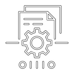 File encryption icon in line style