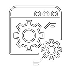Process icon in line style