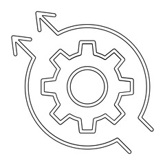 Process icon in line style