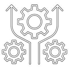 Process icon in line style