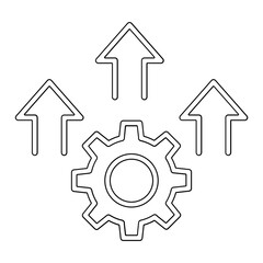 Process icon in line style