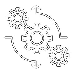 Process icon in line style