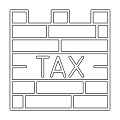 tax icon in line style