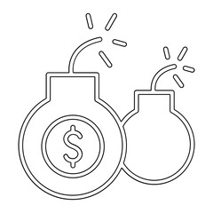 Business war icon in line style