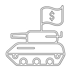 Business war icon in line style