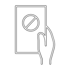Boycott icon in line style