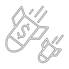 Business war icon in line style