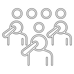 Army icon in line style