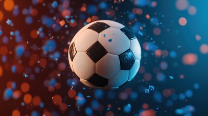 Fototapeta premium soccer ball with color effects