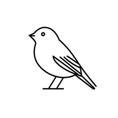 Elegant Bird Line Art | Minimalist Animal PNG