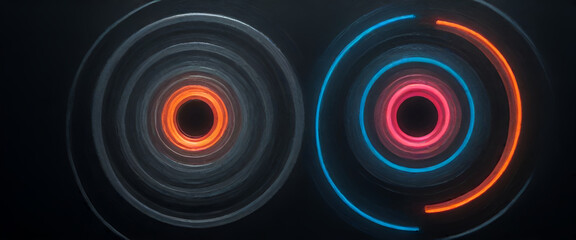 illustrazione sfondo con elementi astratti e motivi geometrici a tema surreale