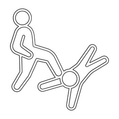 Brawl icon in line style